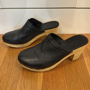 Free People Leather Black Clogs EU40 US9